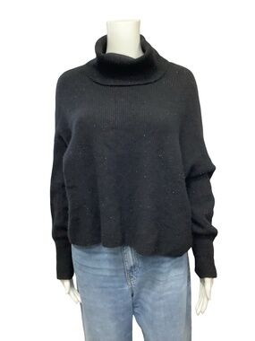 Line Cashmere Turtleneck Sweater Black Size: L